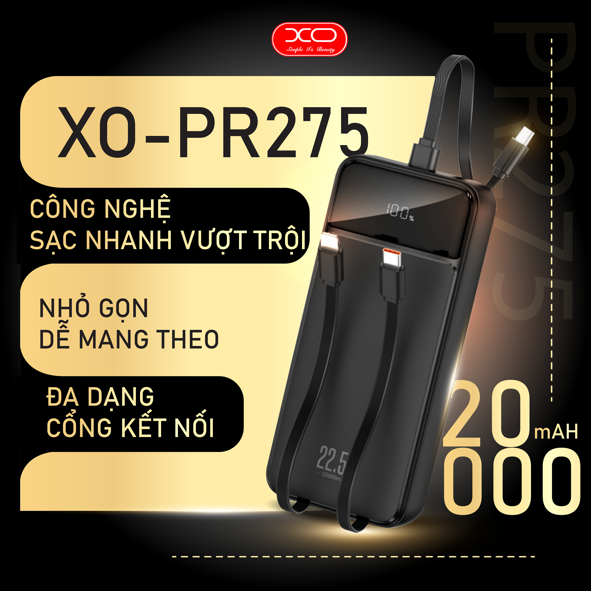 Sạc dự phòng 20.000mAh XO-PR275 có gì khiến ai cũng muốn sở hữu