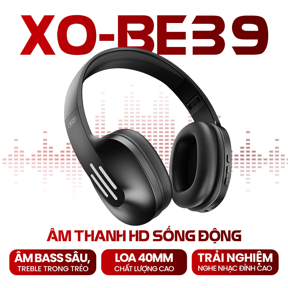 Top lý do nên mua tai nghe Bluetooth XO-BE39 chính hãng gập gọn tiện lợi