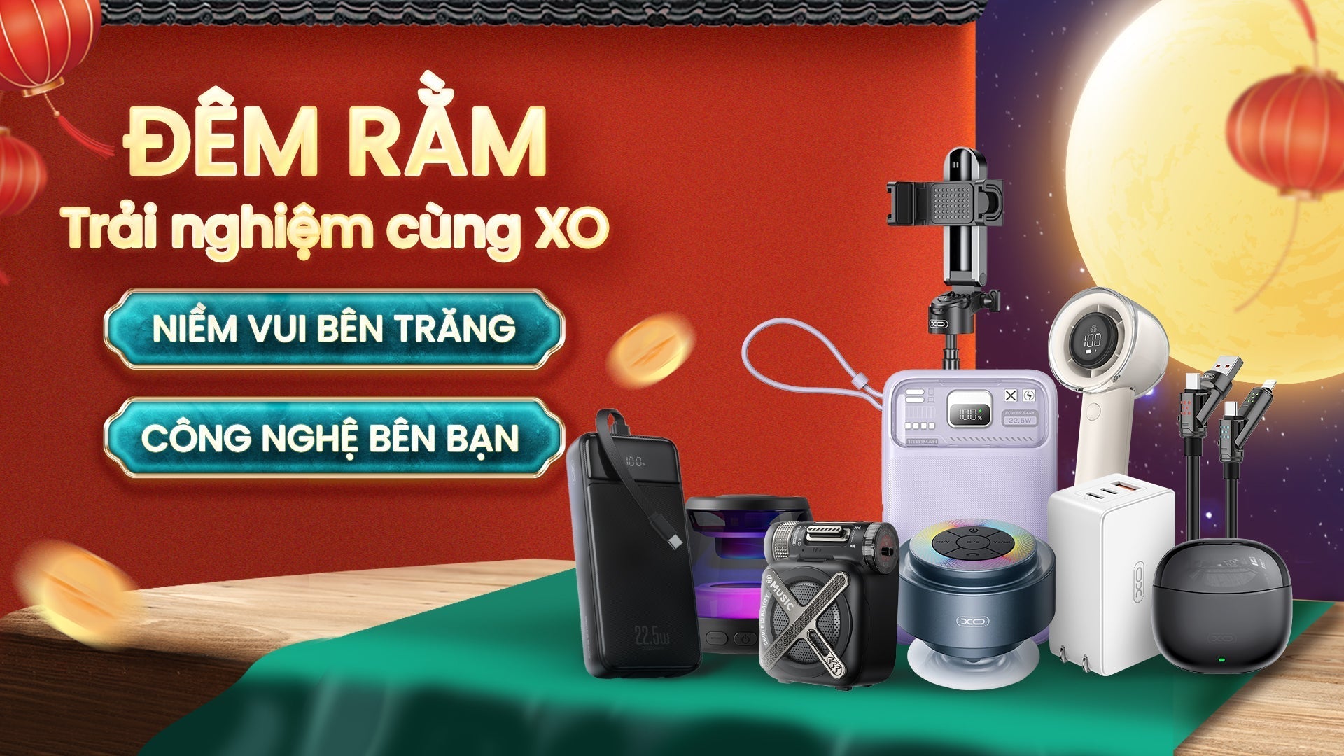Quà Trung Thu công nghệ chính hãng XO – Quà tặng hiện đại 2025