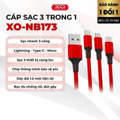 CÁP SẠC ĐA NĂNG 3 ĐẦU XO-NB173