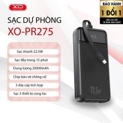 SẠC DỰ PHÒNG 20.000mAh XO-PR275