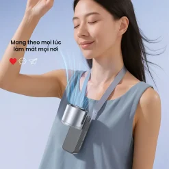 Alternative view of Quạt Mini Cầm Tay S13 - Động Cơ Turbo Siêu Mạnh - Pin Khủng - Màn Hình LED Kỹ Thuật Số - Gập Gọn 3 Trong 1 - Hàng Chính Hãng