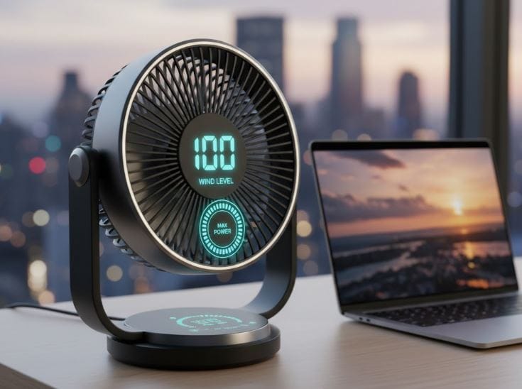 Quạt mini 100 cấp độ gió