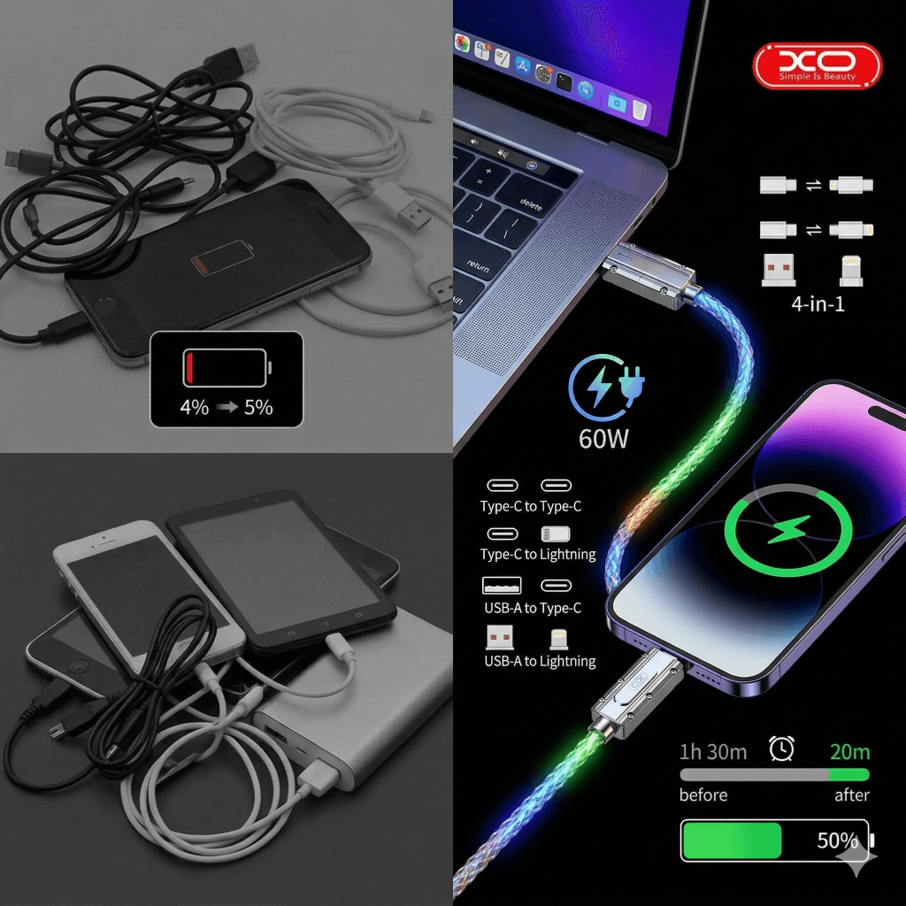 Cáp sạc nhanh đa năng XO-NB276