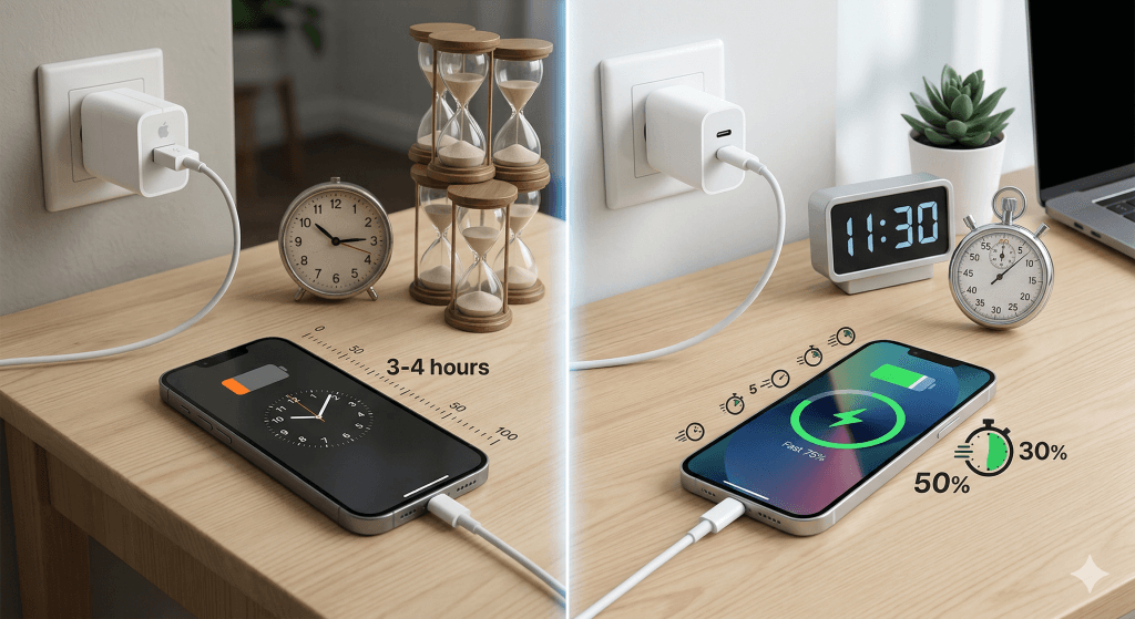 iPhone sạc bao lâu thì đầy pin