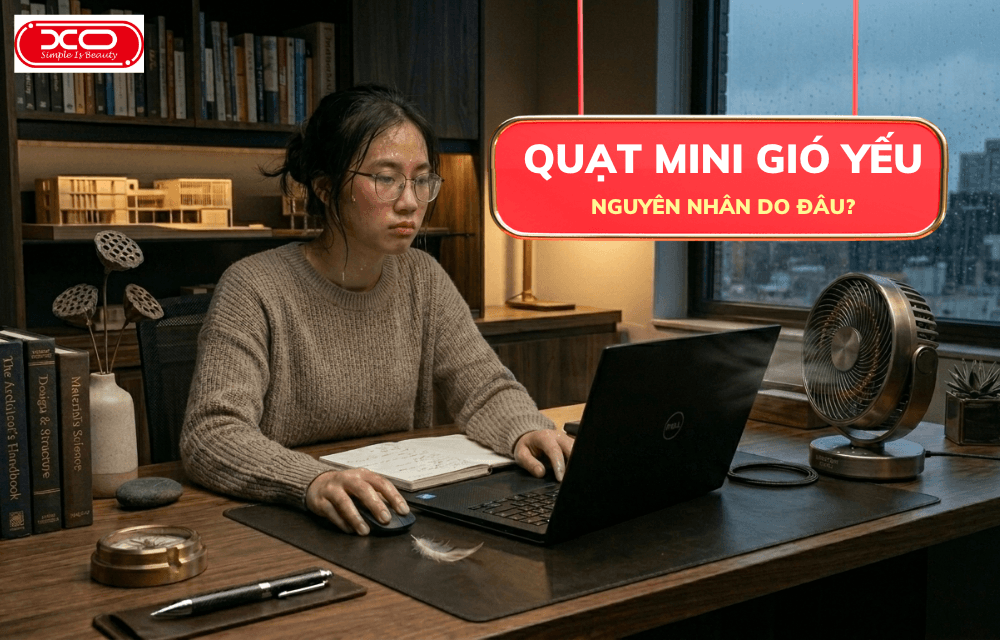 Quạt mini gió yếu