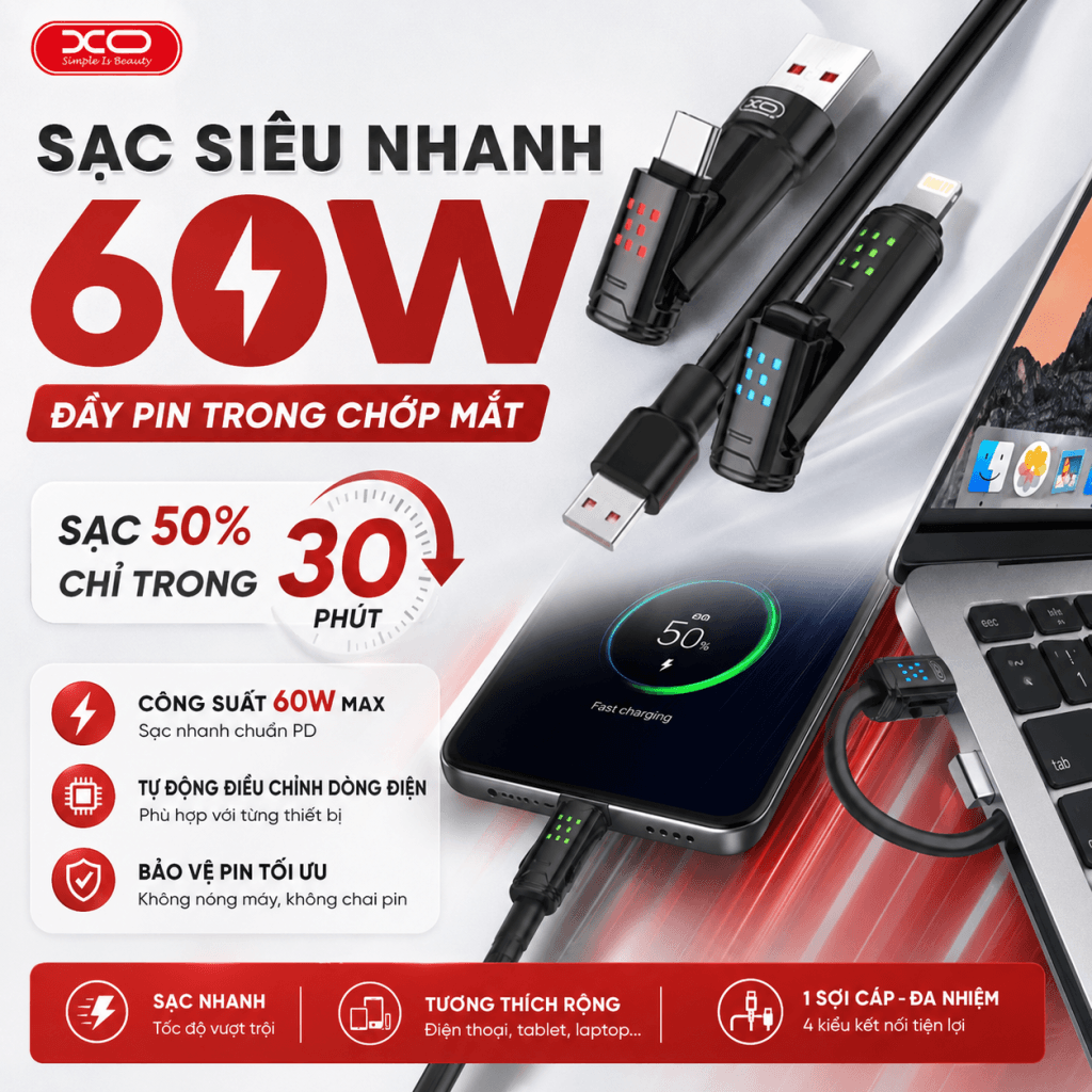 Dây sạc nhanh XO-NB295