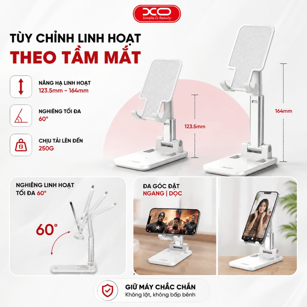 Tuỳ chỉnh chiều cao linh hoạt