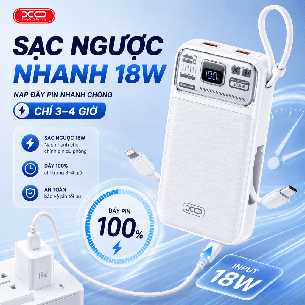 XO-PR243 khả năng sạc ngược